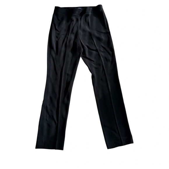 PIAZZA SEMPIONE Navy Blue Stretch Silk
Front Taper Leg Cropped Pants Size 8 - Picture 8 of 8